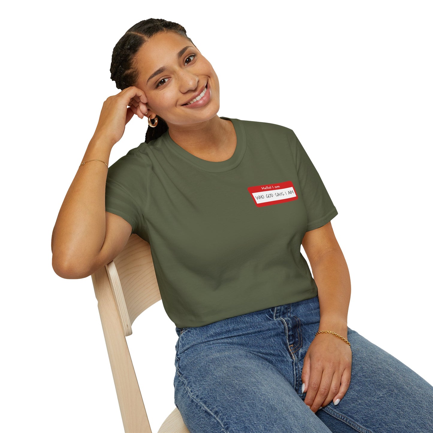 Personalized Statement T-Shirt For Her - Who God Says I Am, Casual Tee