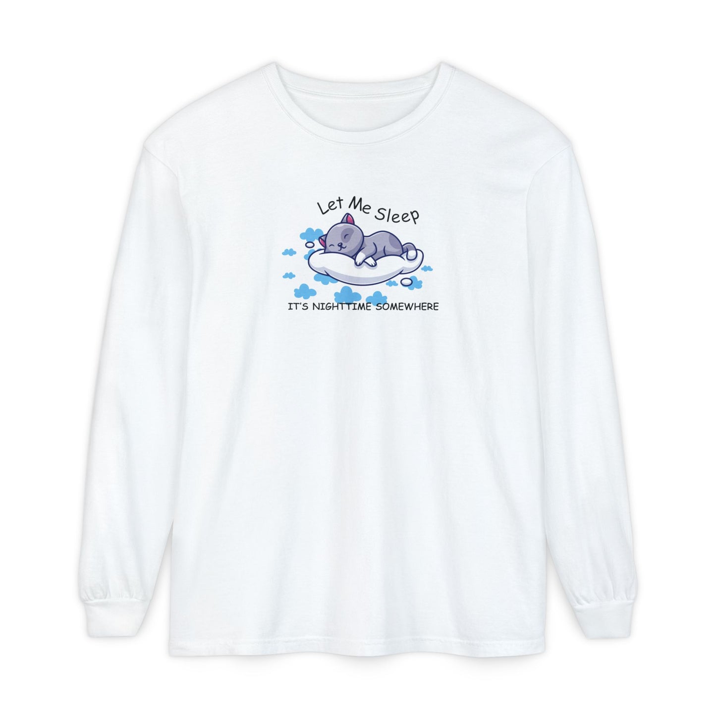 Women's Long Sleeve Pyjama Top "Let Me Sleep"