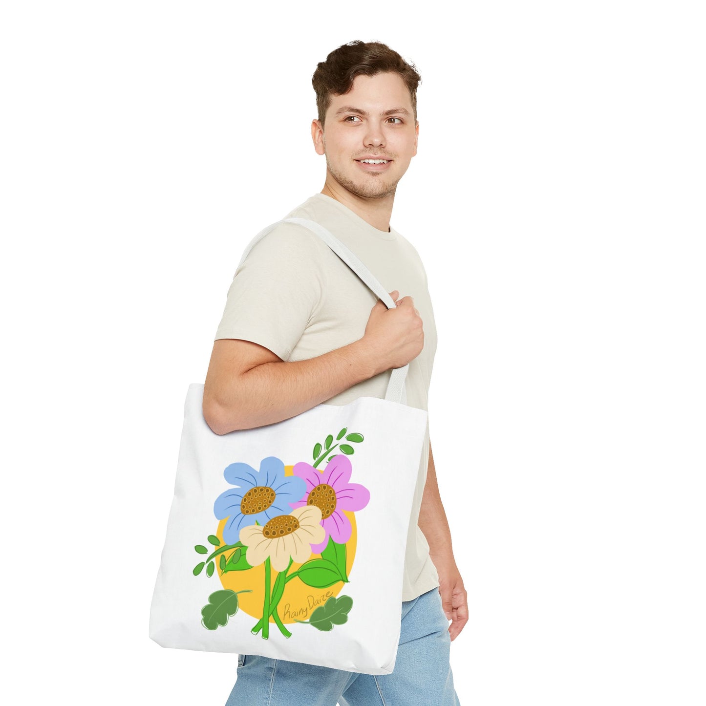 Floral Artwork Tote Bag