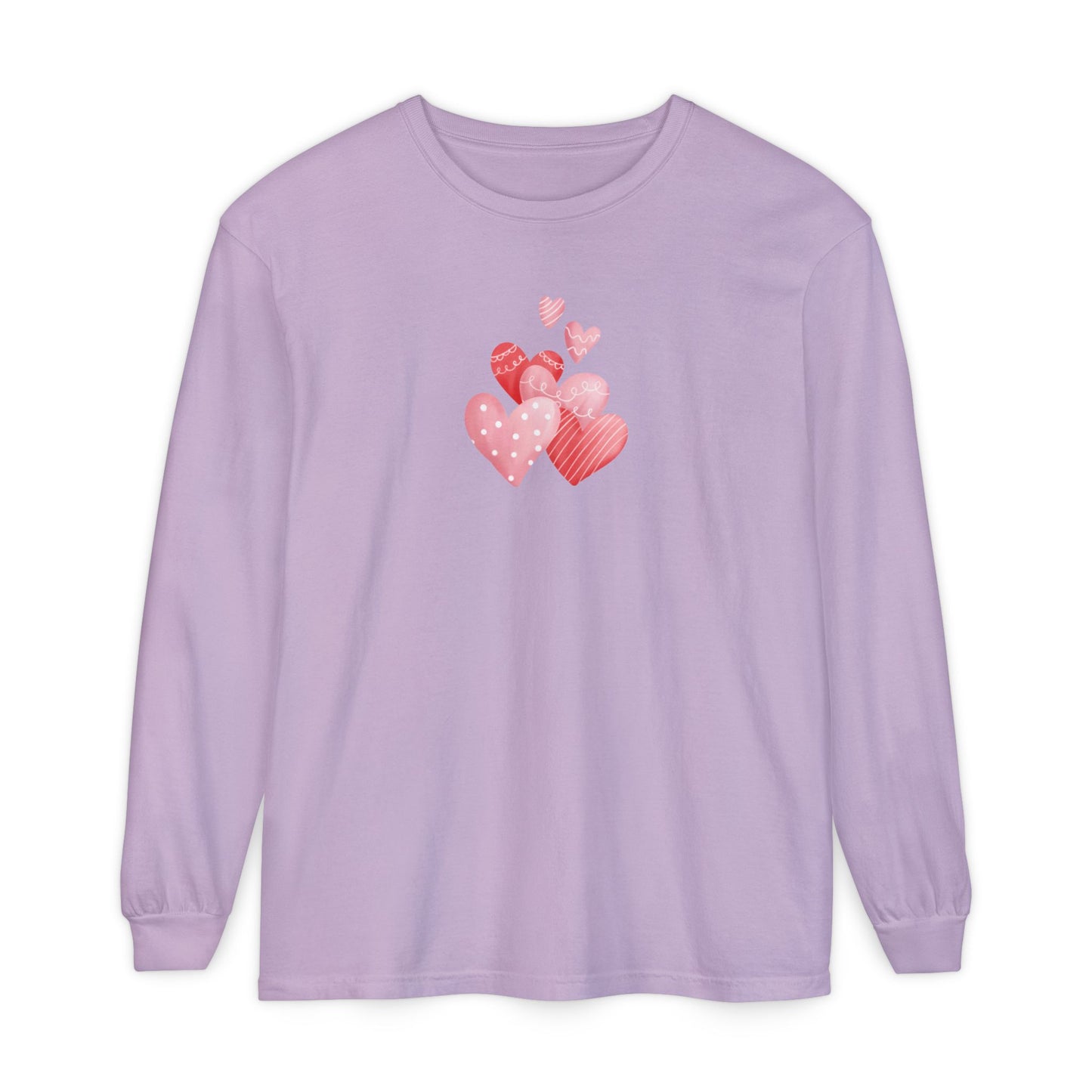 Women's Hearts Long Sleeve Pyjama Top