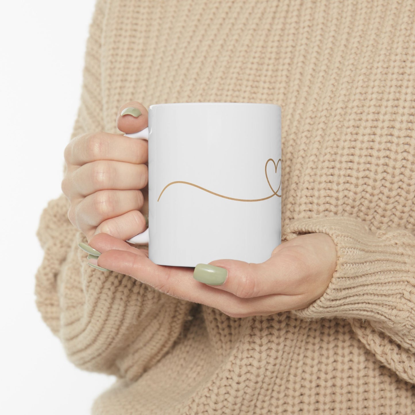 Elegant Love Ceramic Mug - 11oz, 15oz