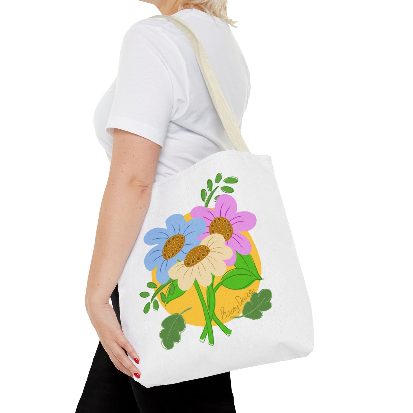 Floral Artwork Tote Bag