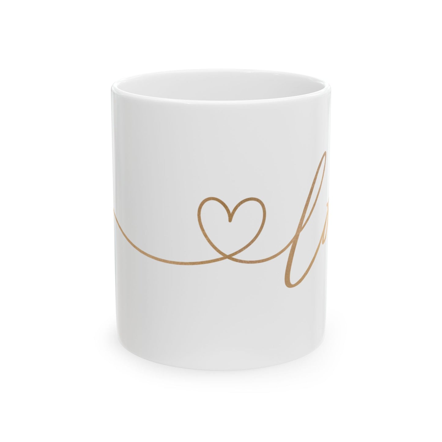 Elegant Love Ceramic Mug - 11oz, 15oz