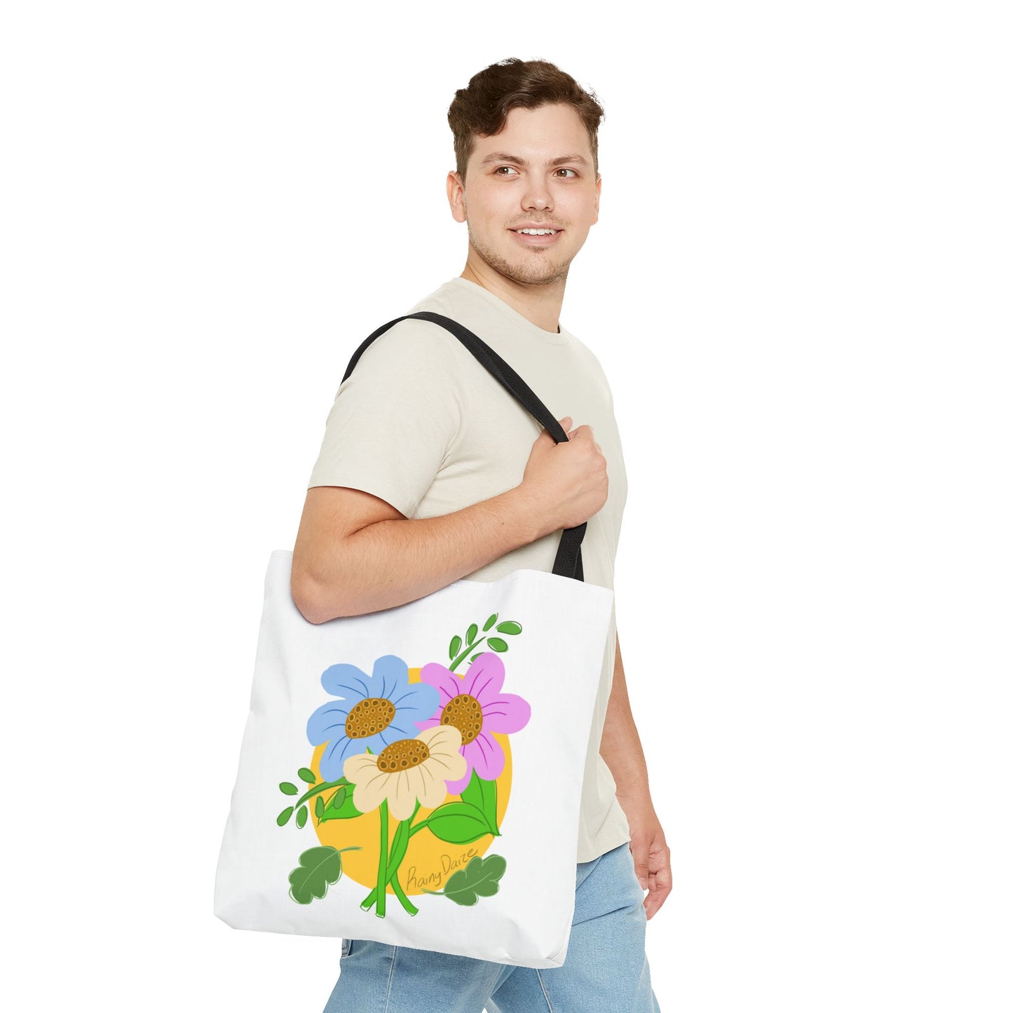 Floral Artwork Tote Bag