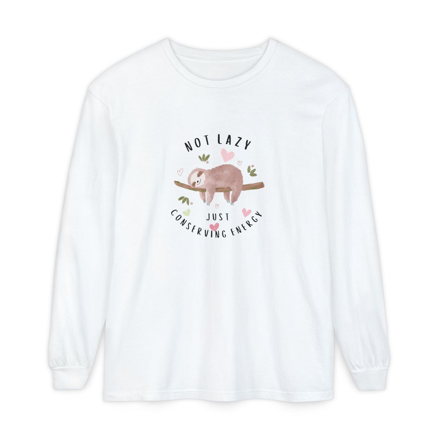 Cute Sloth Women's Long Sleeve Pajama Top