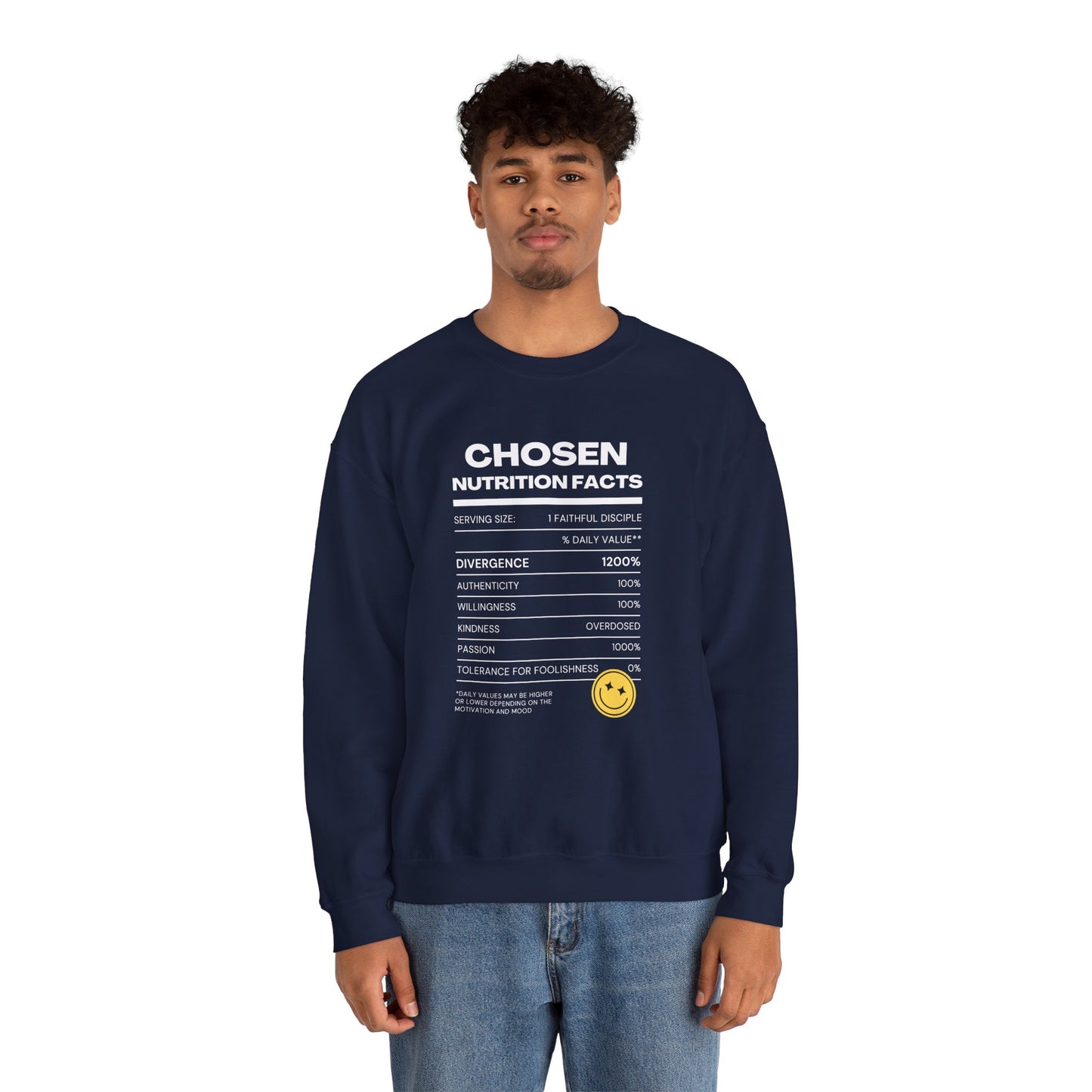 Smiley Face Crewneck Sweatshirt For Him