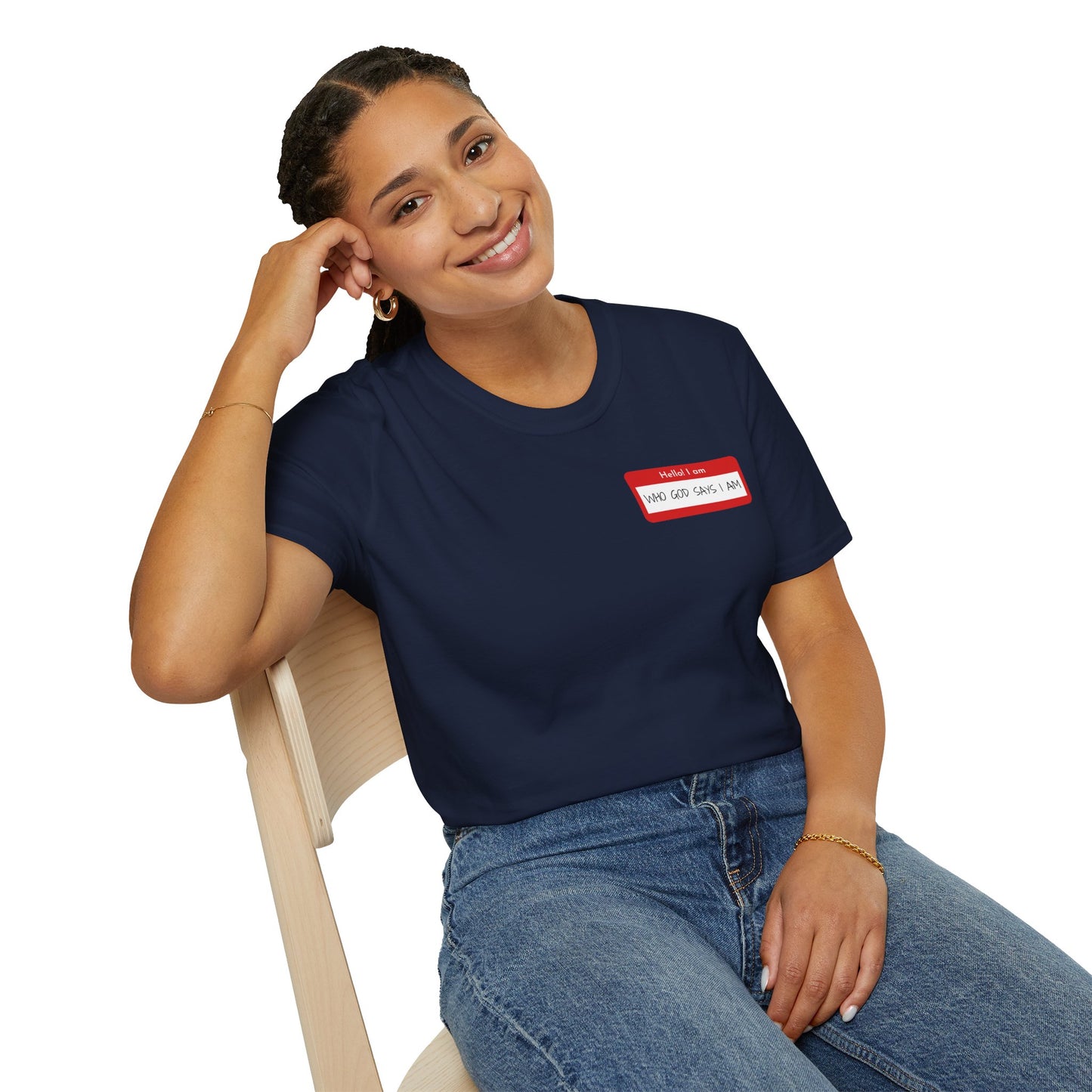 Personalized Statement T-Shirt For Her - Who God Says I Am, Casual Tee
