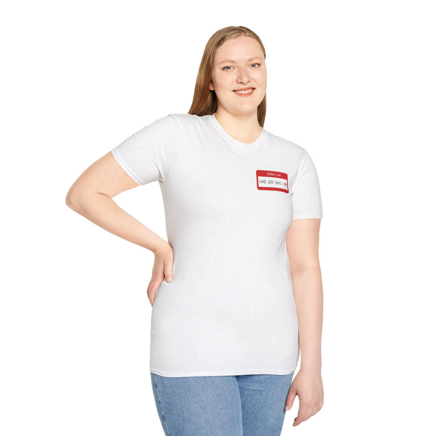 Personalized Statement T-Shirt For Her - Who God Says I Am, Casual Tee