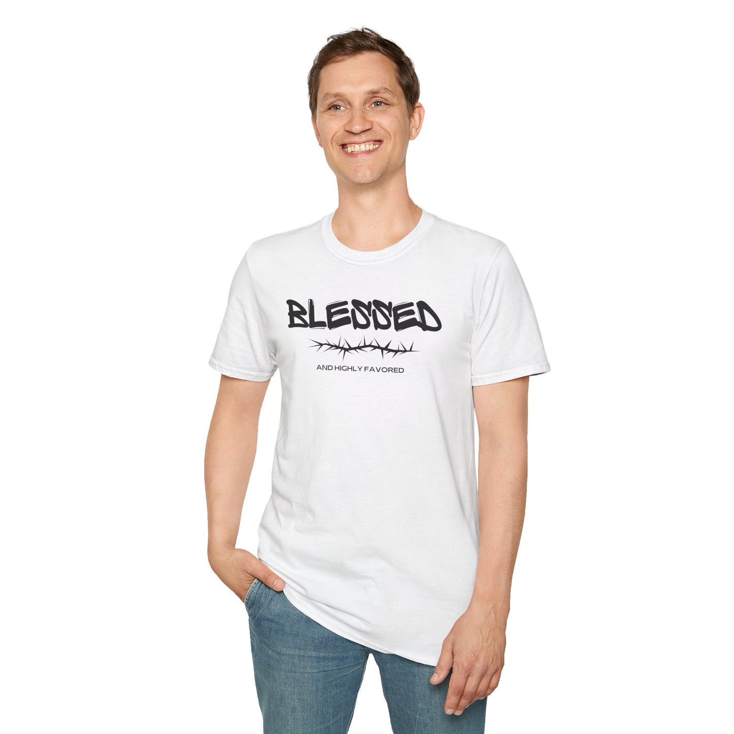 Blessed Men's Softstyle T-Shirt - Inspirational Graphic Tee for Everyday Wear