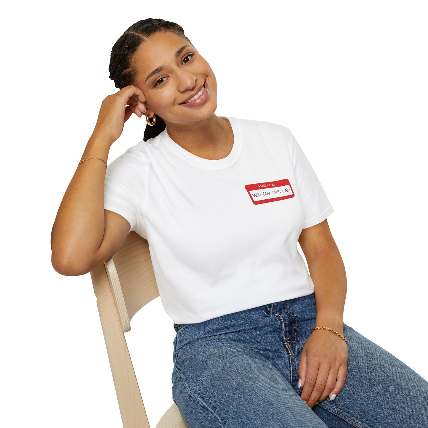 Personalized Statement T-Shirt For Her - Who God Says I Am, Casual Tee