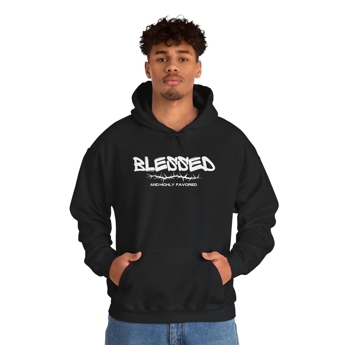 Blessed Men's Heavy Blend Hoodie - Inspirational Graphic Hoodie