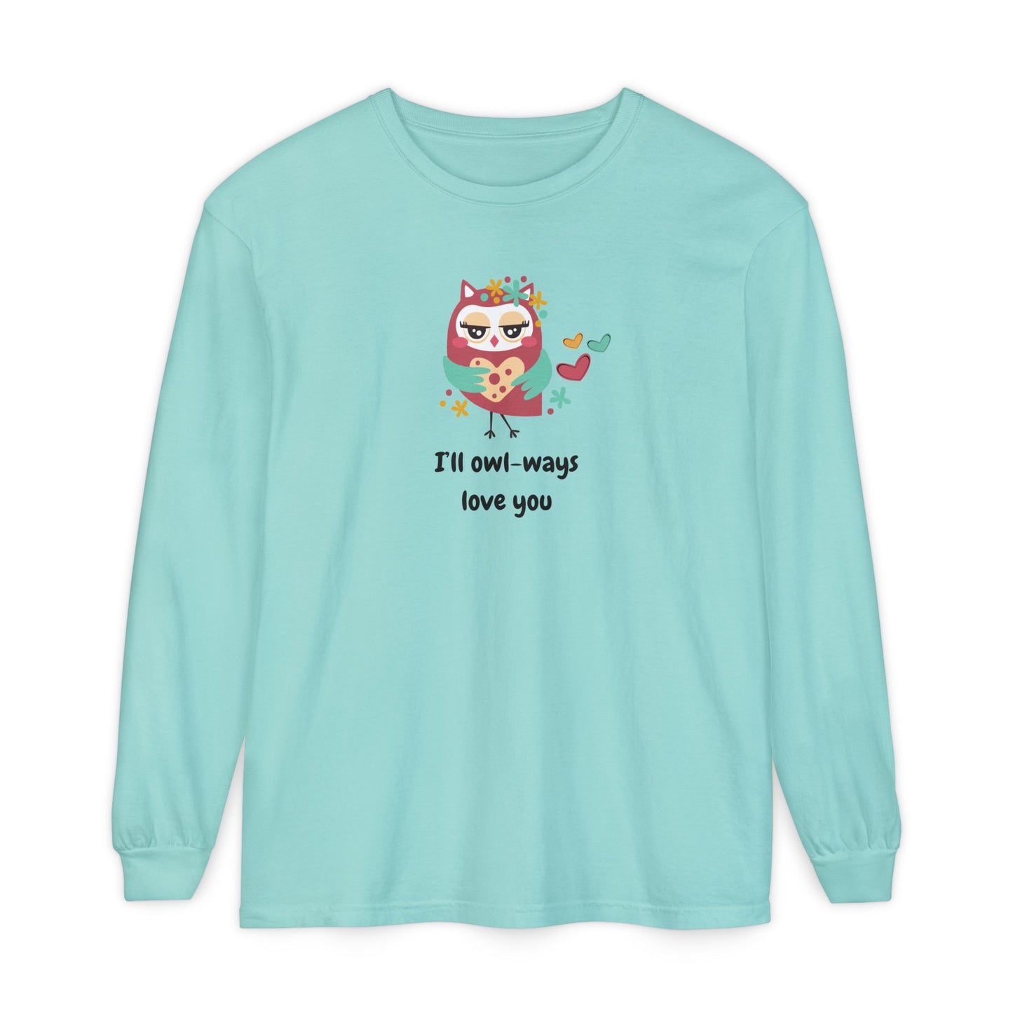 Women's Cute Owl Long Sleeve Pajama Top