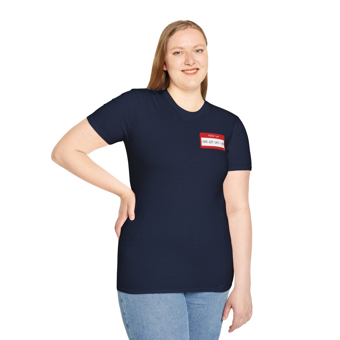 Personalized Statement T-Shirt For Her - Who God Says I Am, Casual Tee