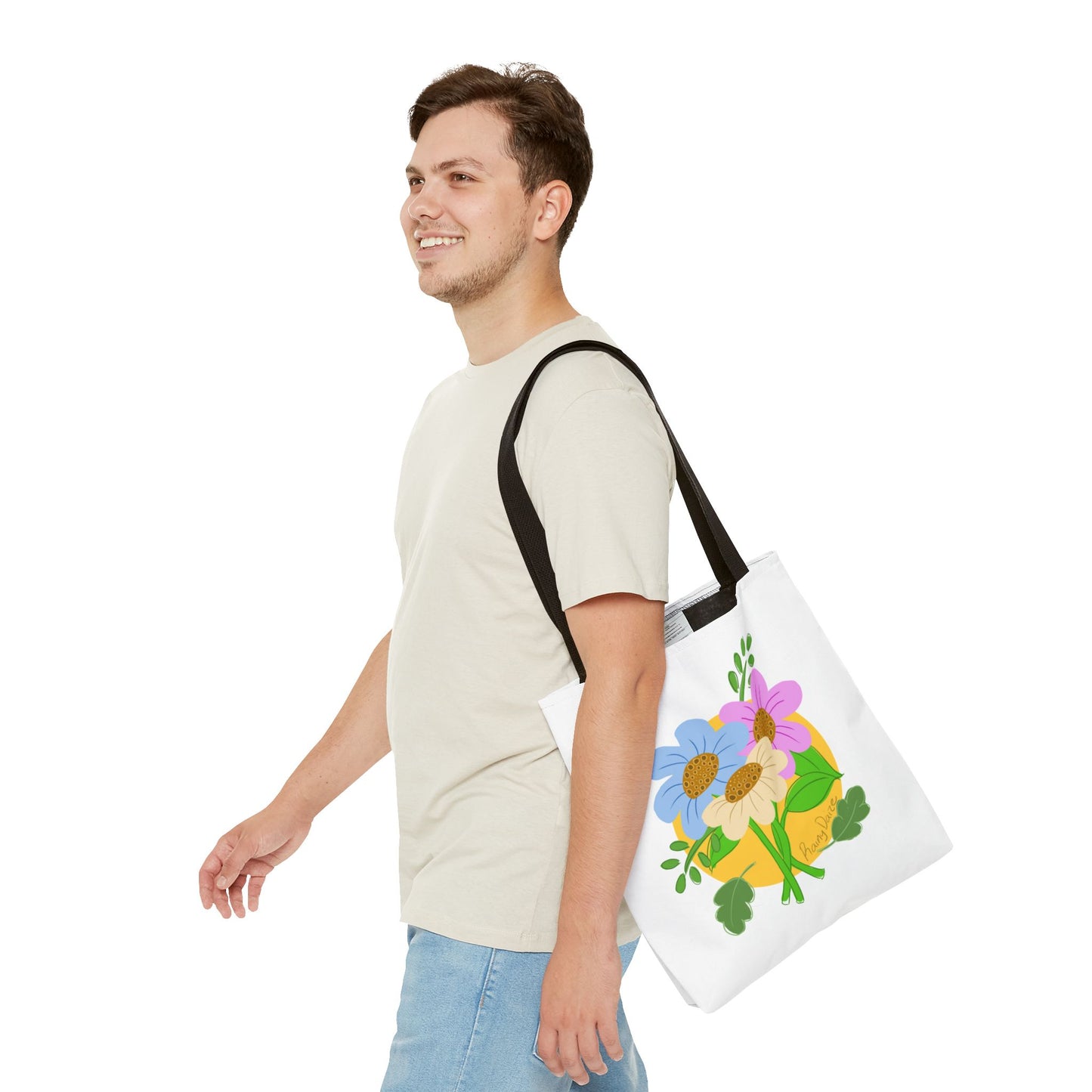 Floral Artwork Tote Bag