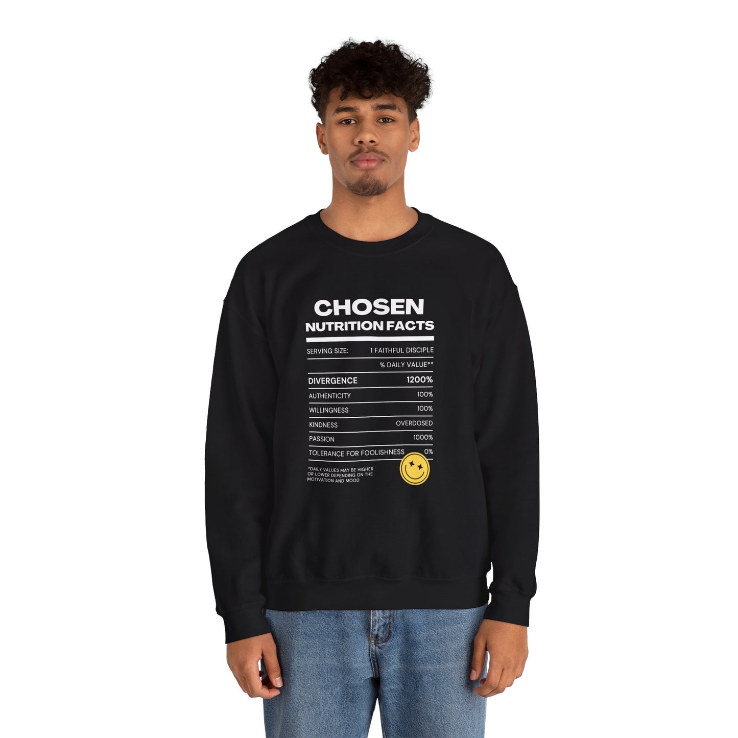 Smiley Face Crewneck Sweatshirt For Him
