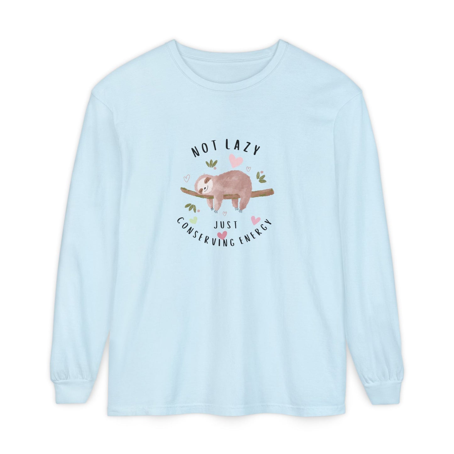 Cute Sloth Women's Long Sleeve Pajama Top