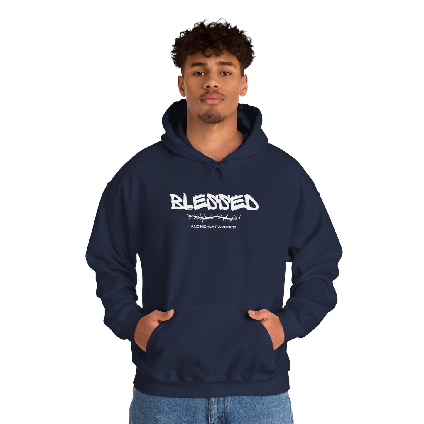 Blessed Men's Heavy Blend Hoodie - Inspirational Graphic Hoodie