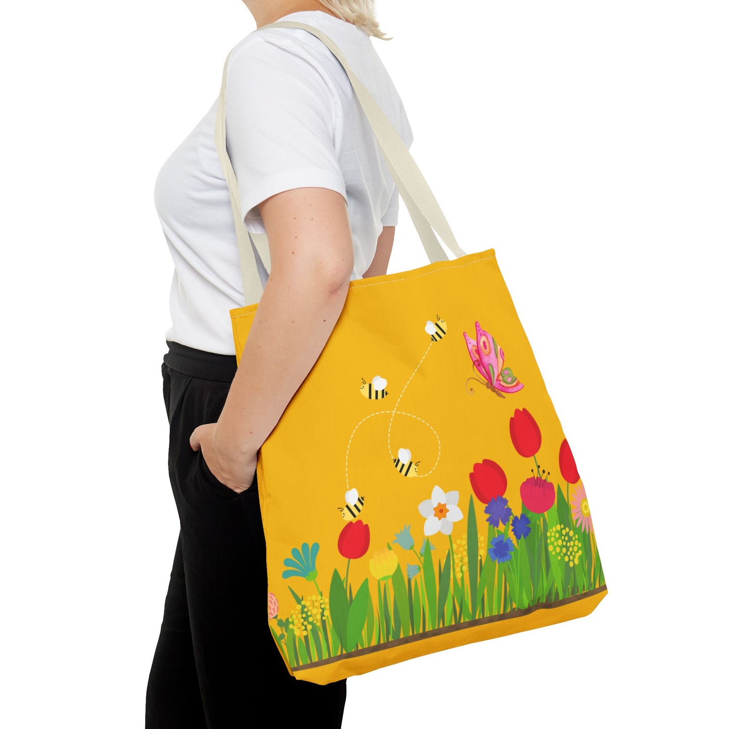 Artsy Floral Tote Bag