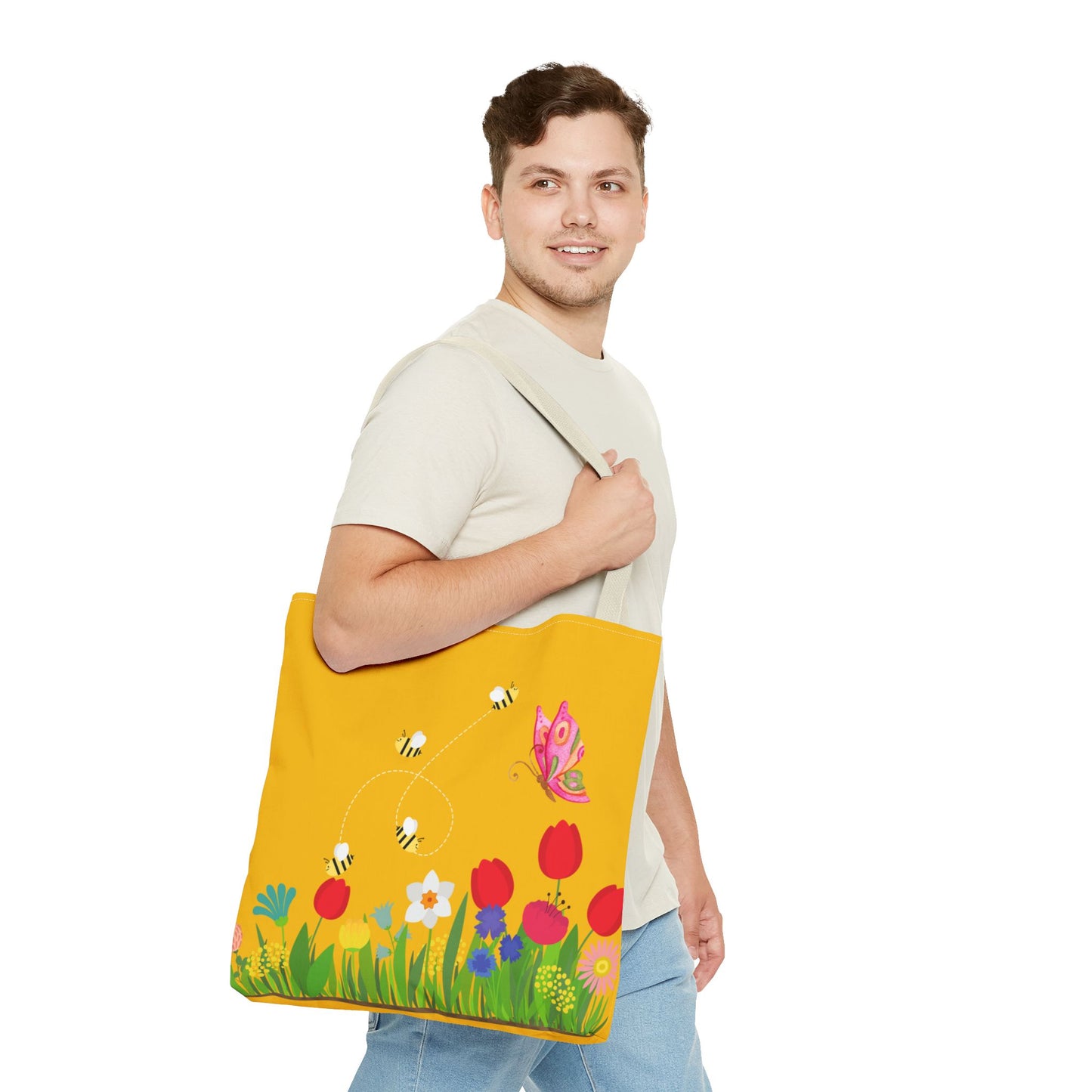 Artsy Floral Tote Bag