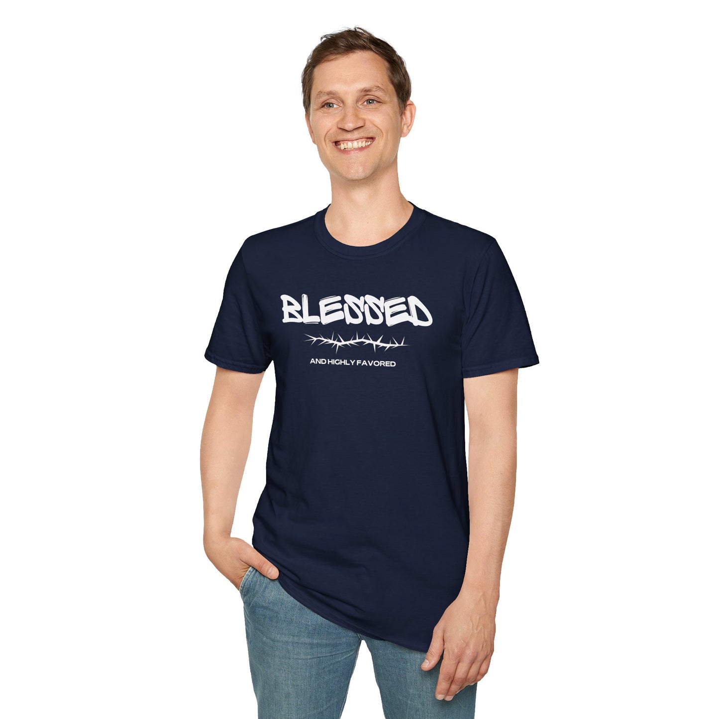 Blessed Men's Softstyle T-Shirt - Inspirational Graphic Tee for Everyday Wear