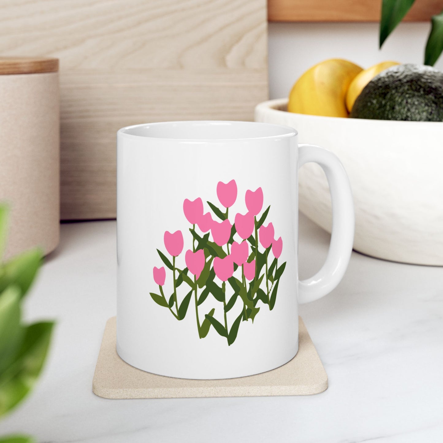 Charming Floral Ceramic Mug - 11oz, 15oz
