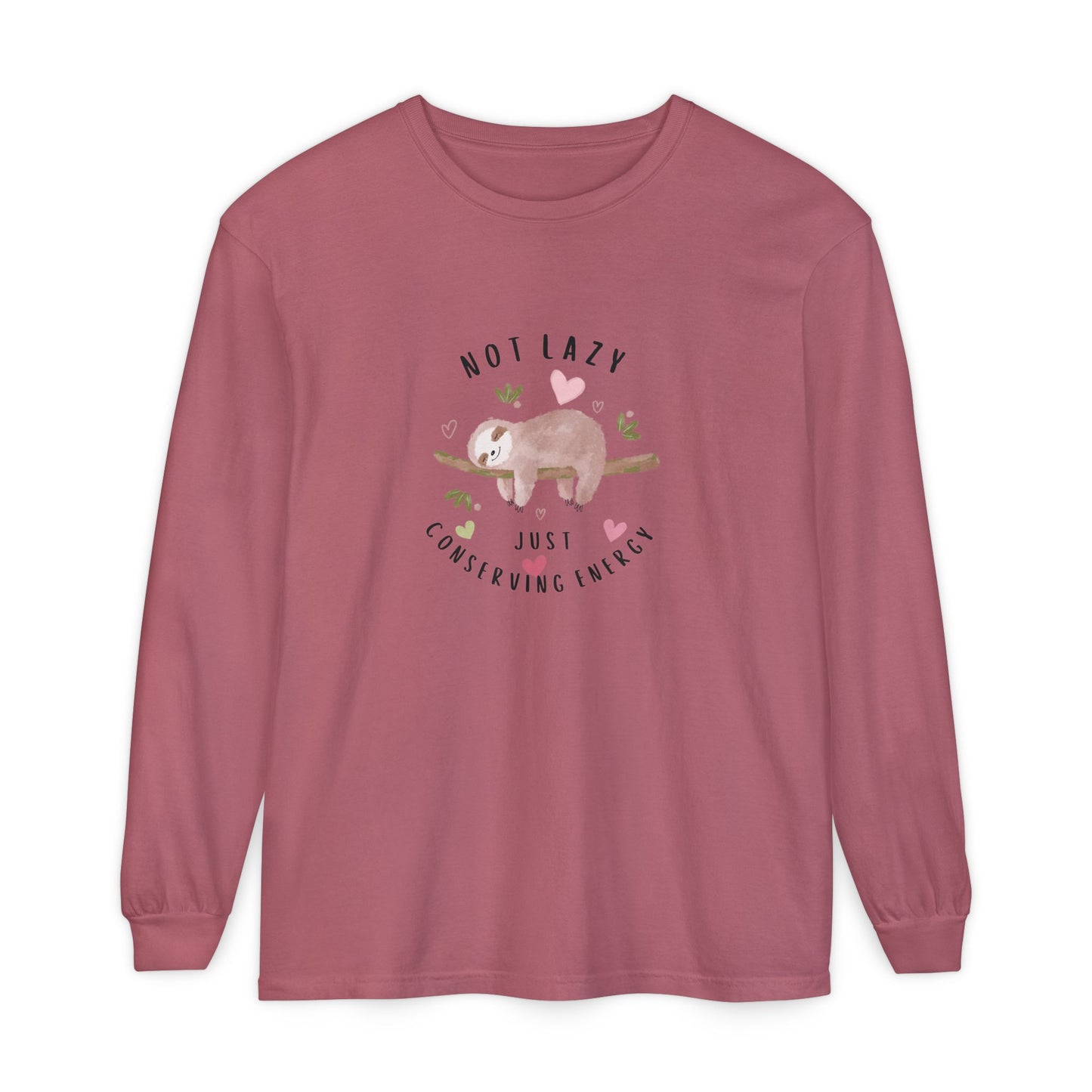 Cute Sloth Women's Long Sleeve Pajama Top
