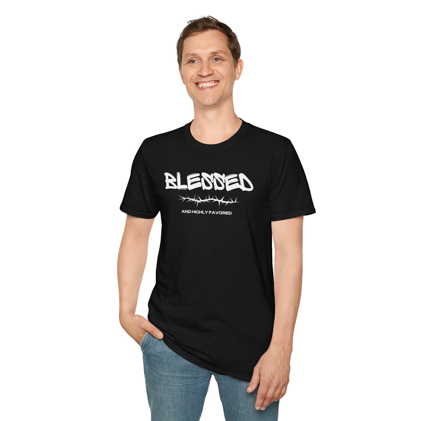 Blessed Men's Softstyle T-Shirt - Inspirational Graphic Tee for Everyday Wear