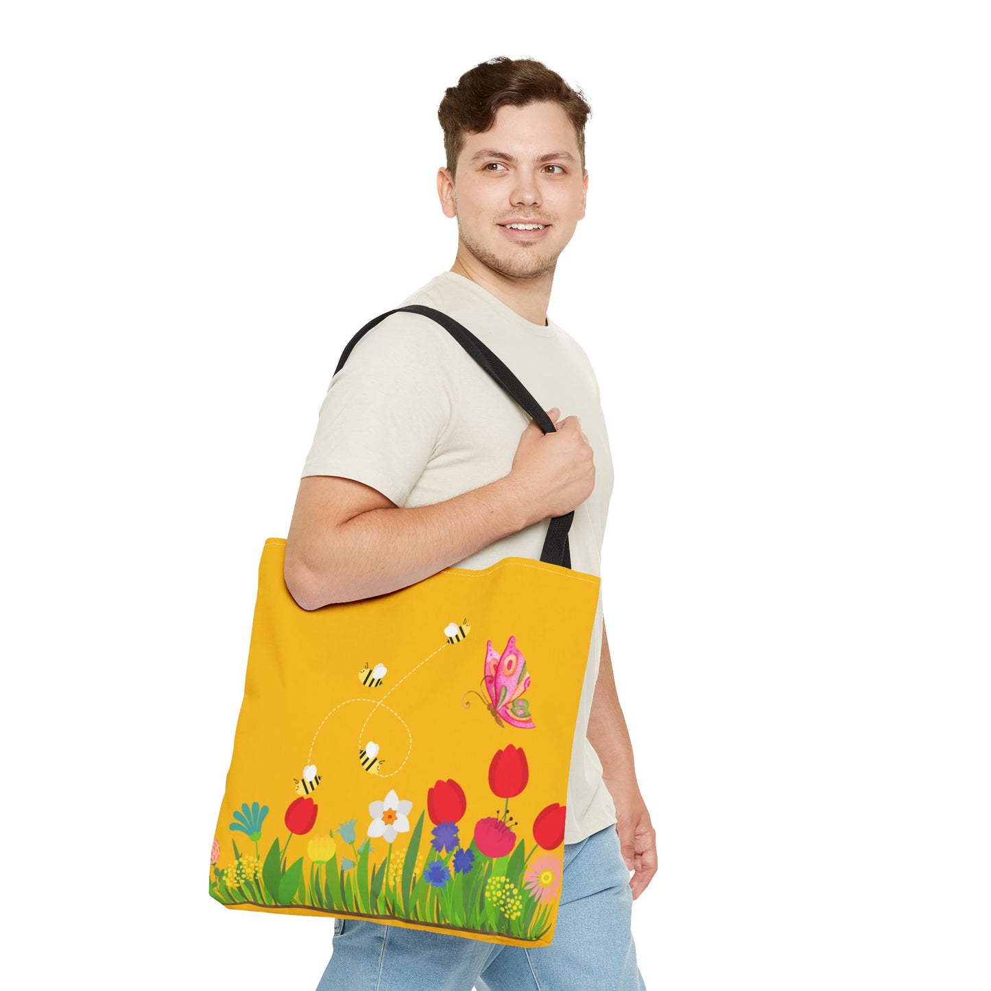 Artsy Floral Tote Bag