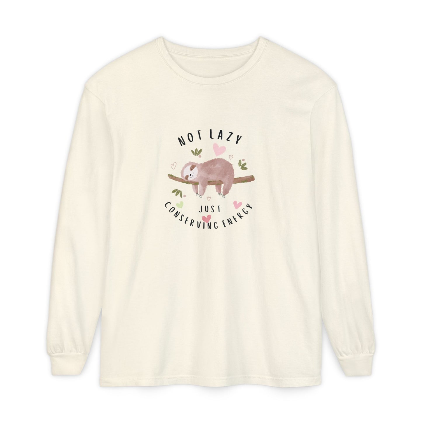 Cute Sloth Women's Long Sleeve Pajama Top