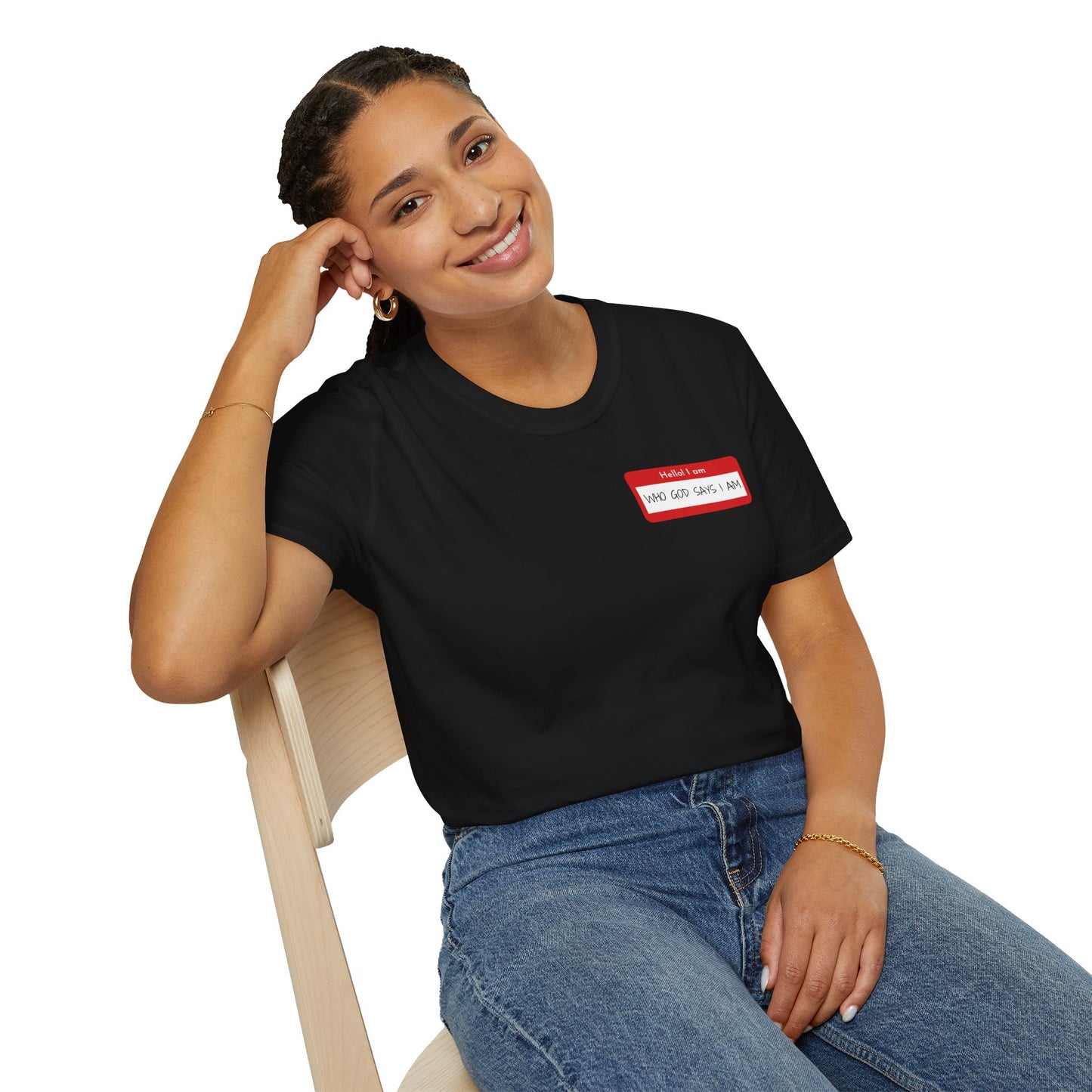 Personalized Statement T-Shirt For Her - Who God Says I Am, Casual Tee