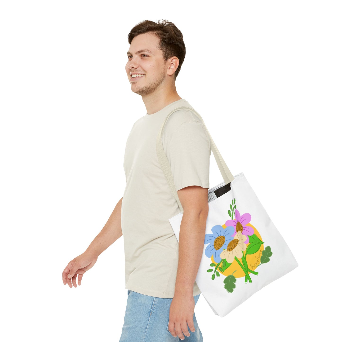 Floral Artwork Tote Bag