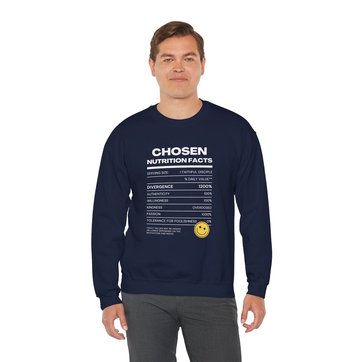 Smiley Face Crewneck Sweatshirt For Him