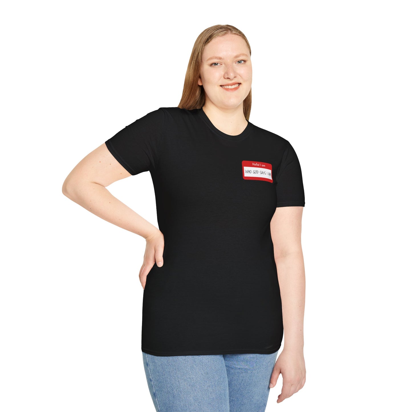 Personalized Statement T-Shirt For Her - Who God Says I Am, Casual Tee