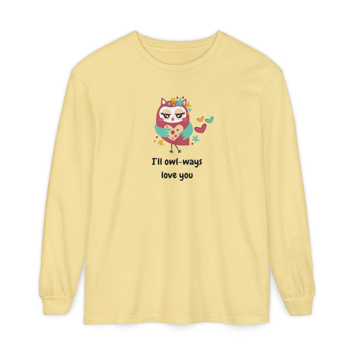 Women's Cute Owl Long Sleeve Pajama Top