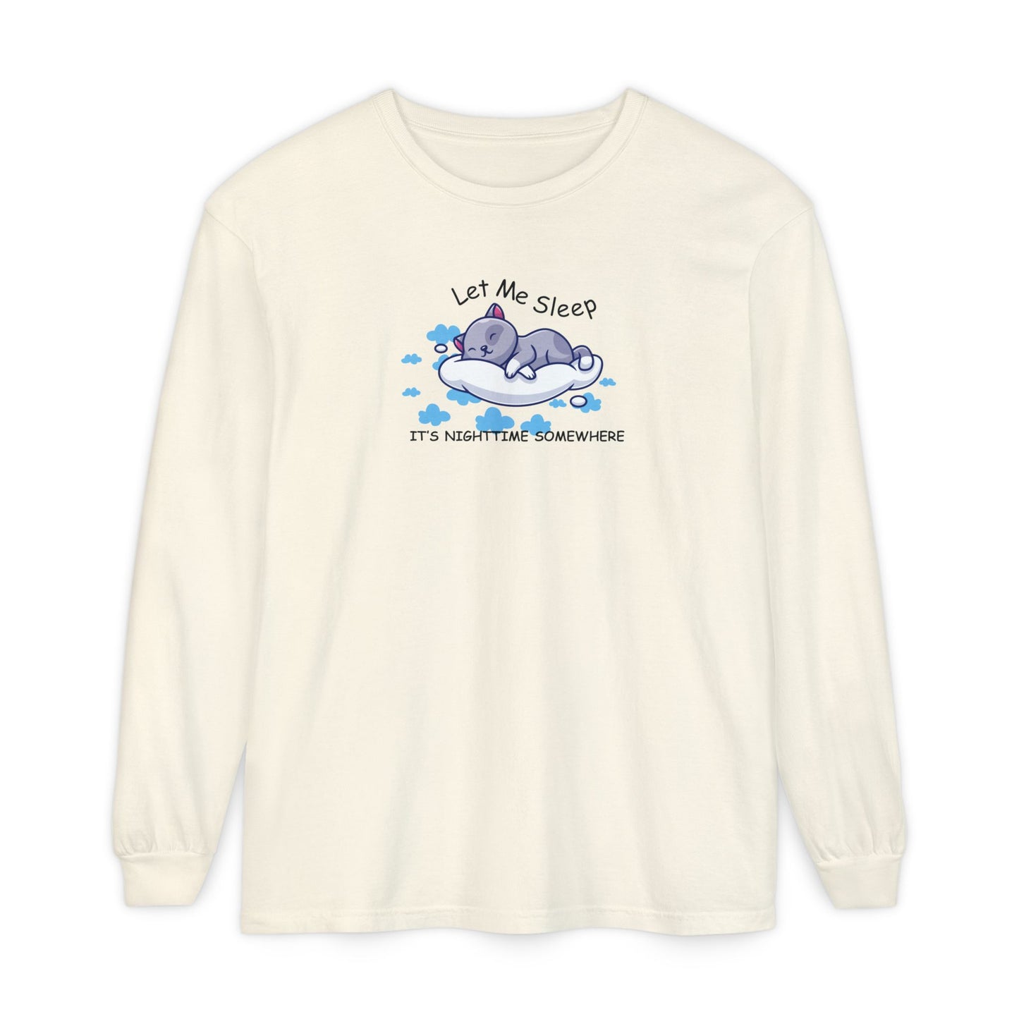Women's Long Sleeve Pyjama Top "Let Me Sleep"