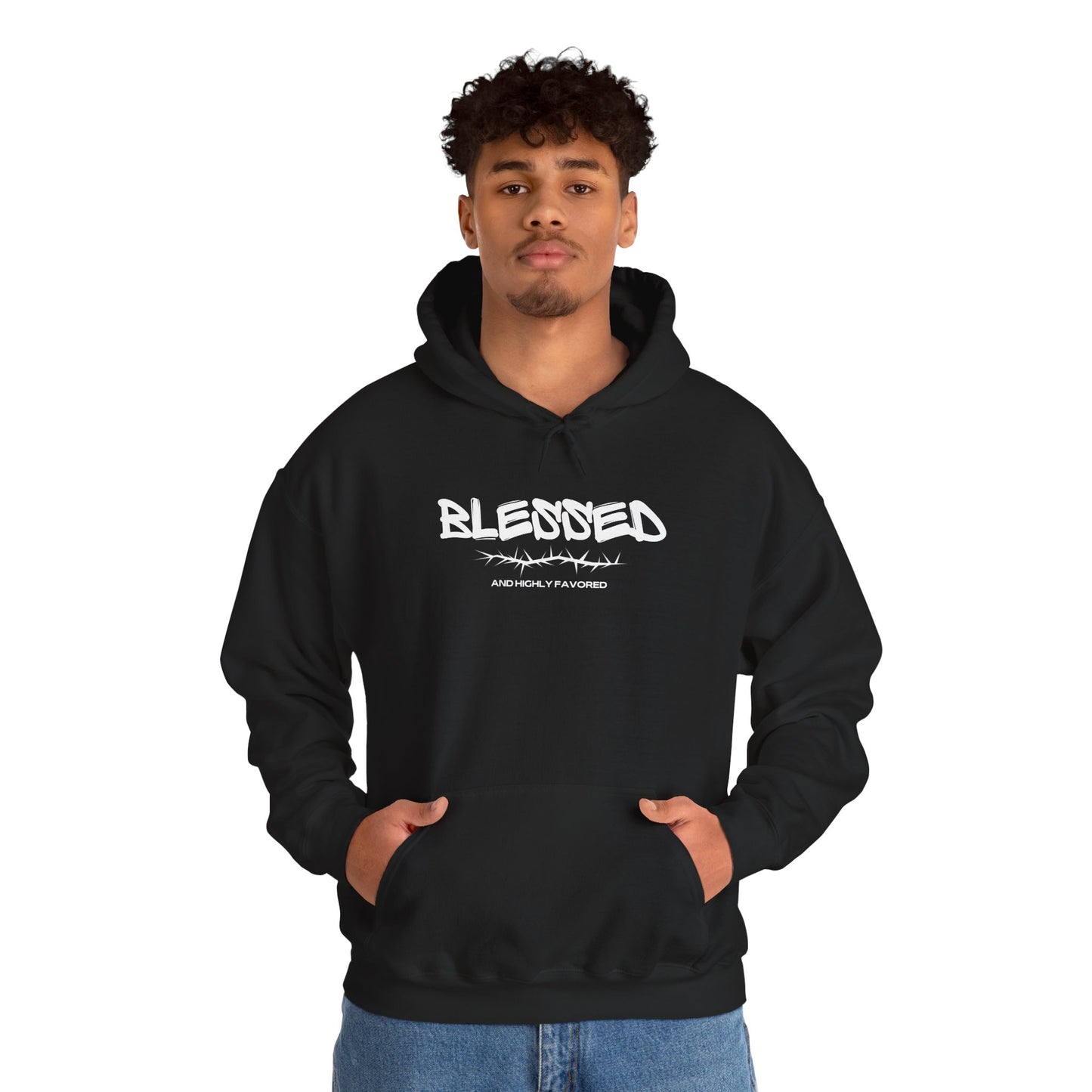 Blessed Men's Heavy Blend Hoodie - Inspirational Graphic Hoodie