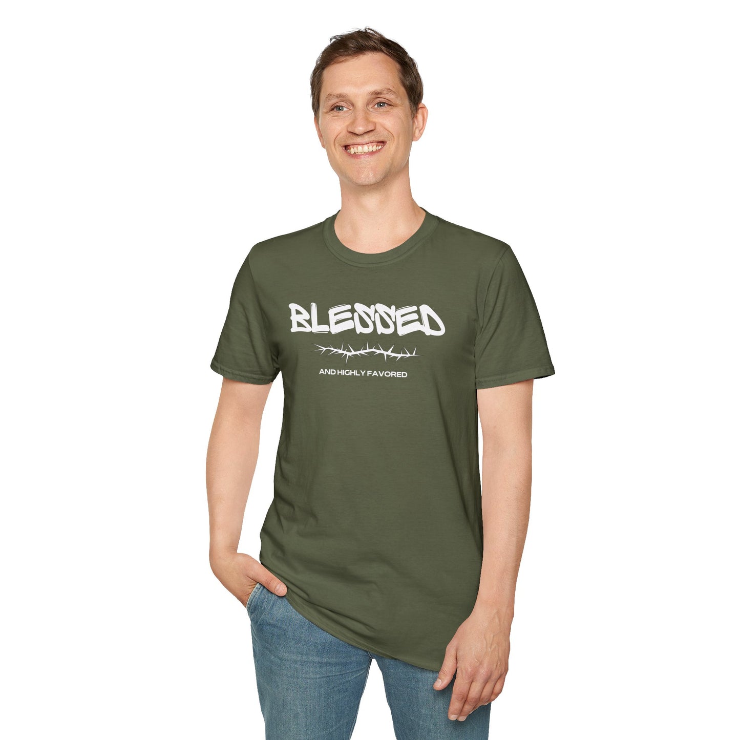 Blessed Men's Softstyle T-Shirt - Inspirational Graphic Tee for Everyday Wear
