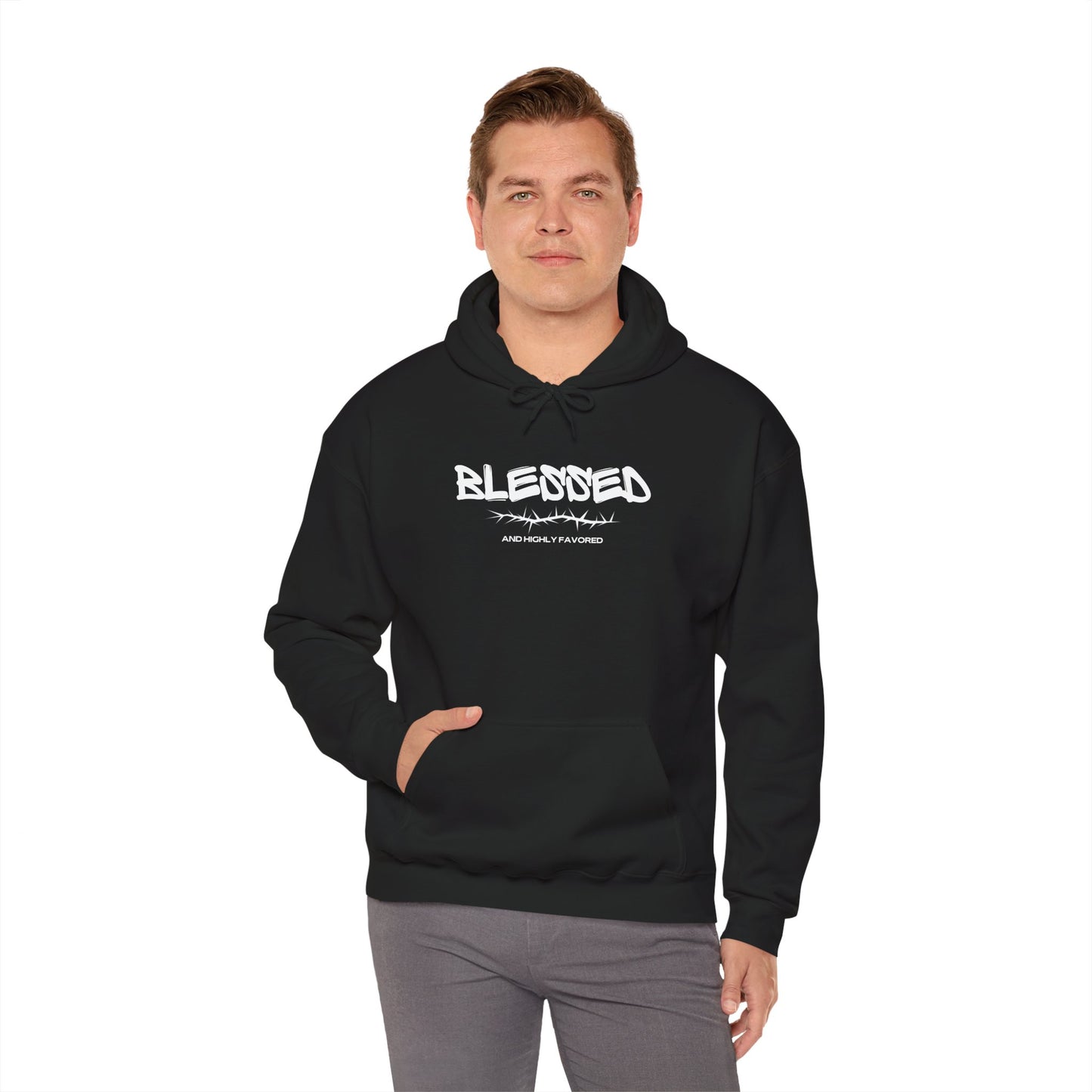 Blessed Men's Heavy Blend Hoodie - Inspirational Graphic Hoodie