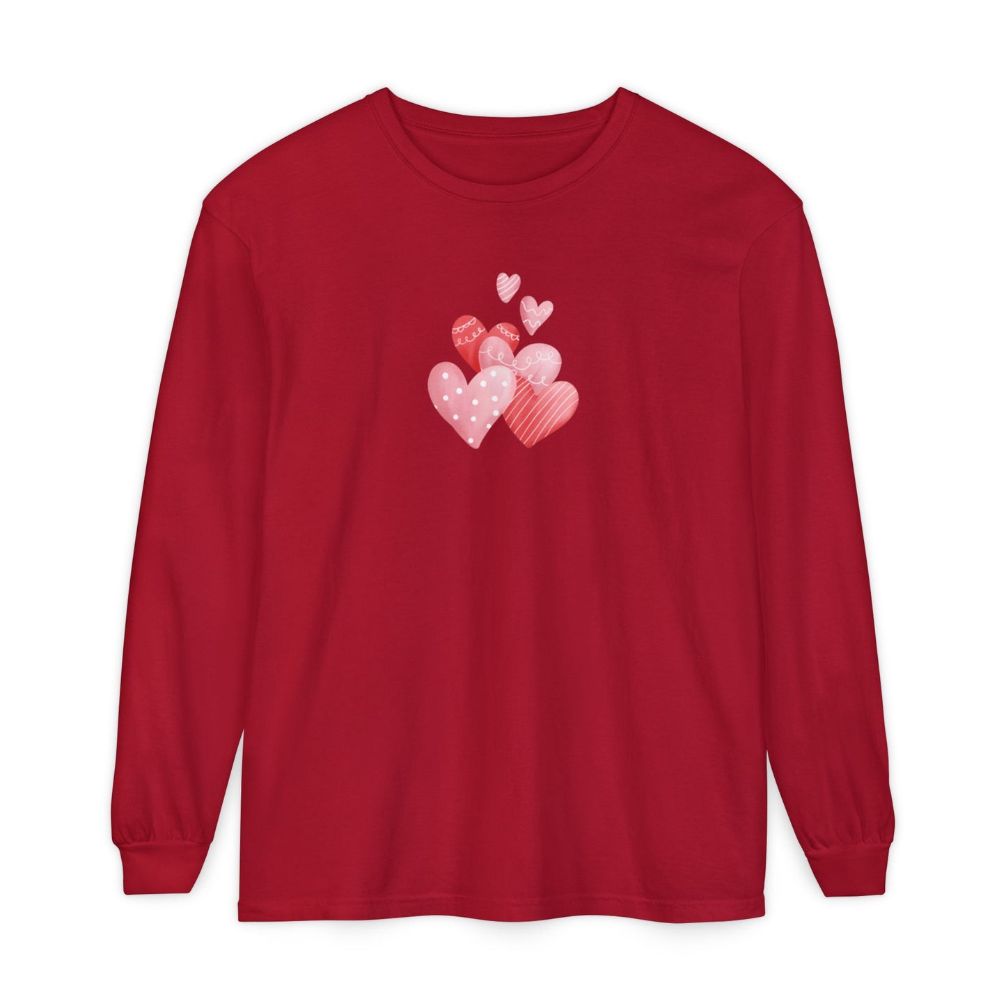 Women's Hearts Long Sleeve Pyjama Top