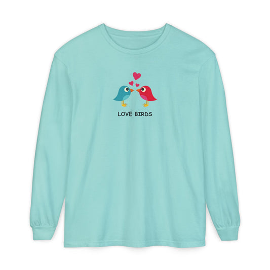 Love Birds Women's Long Sleeve Pajama Top