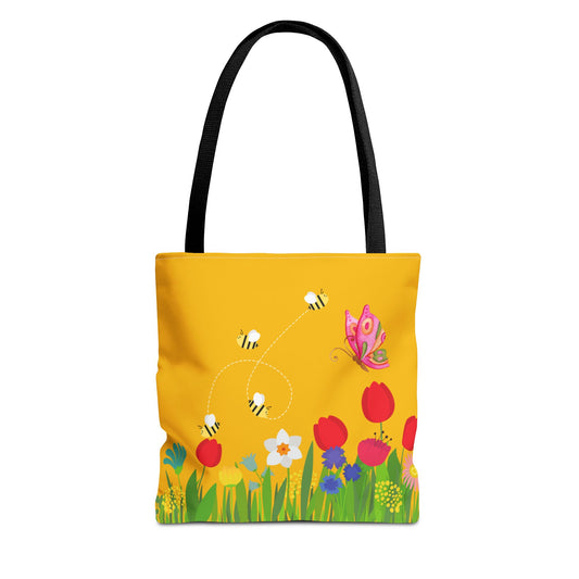 Artsy Floral Tote Bag