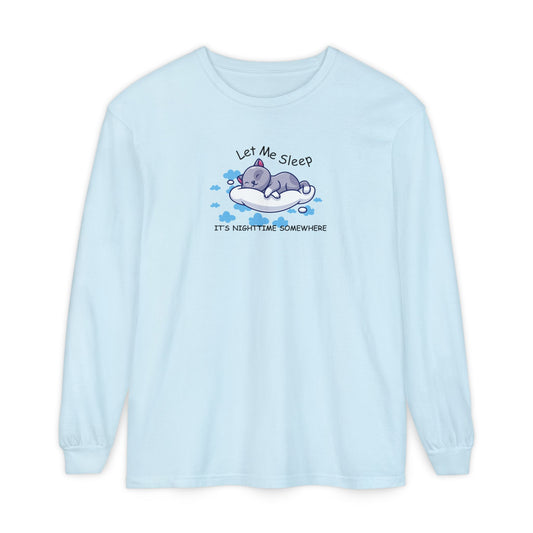 Women's Long Sleeve Pyjama Top "Let Me Sleep"