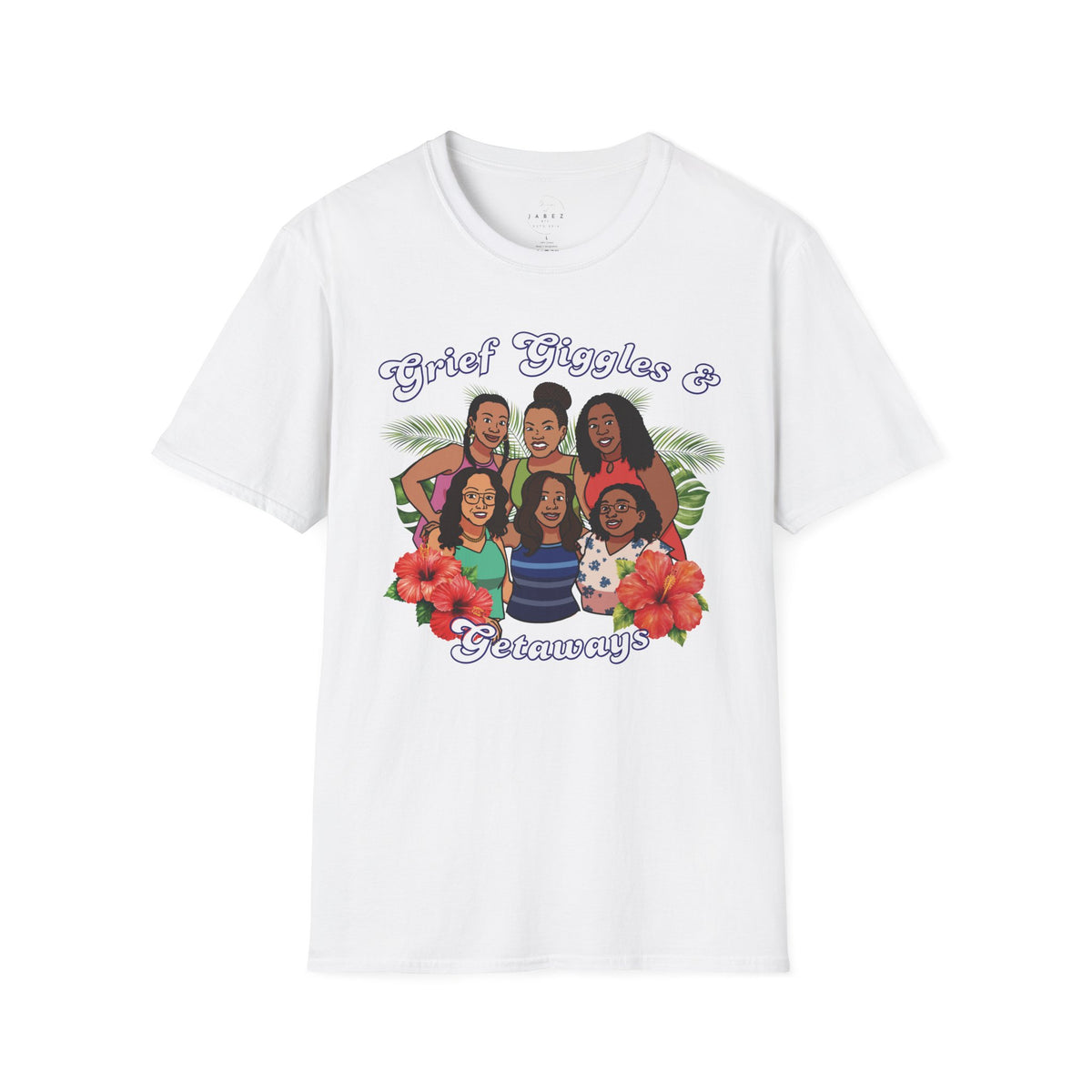 Grief Giggles & Getaways Yellow & White Soft Style Tee