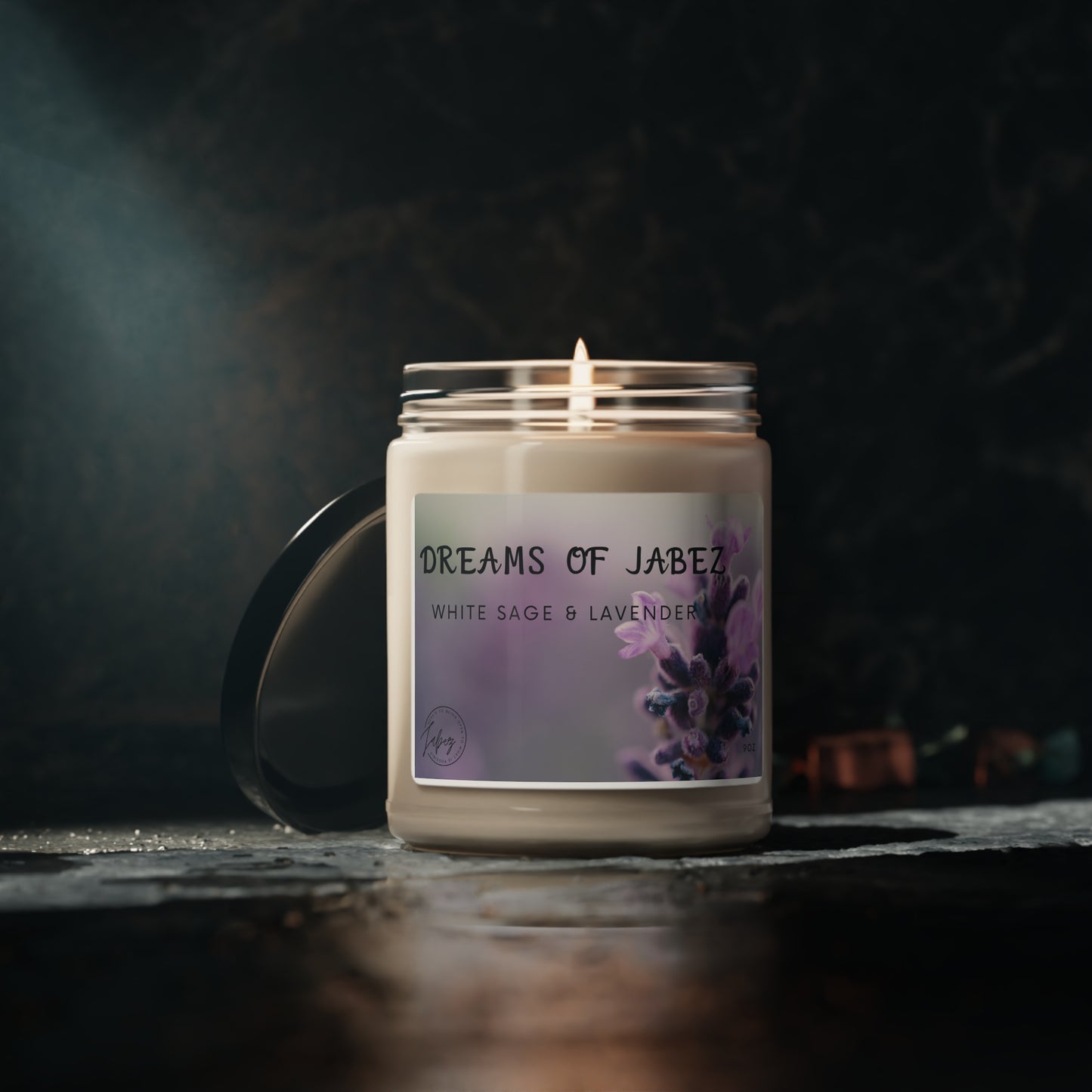 White Sage & Lavender Scented Soy Candle, 9oz