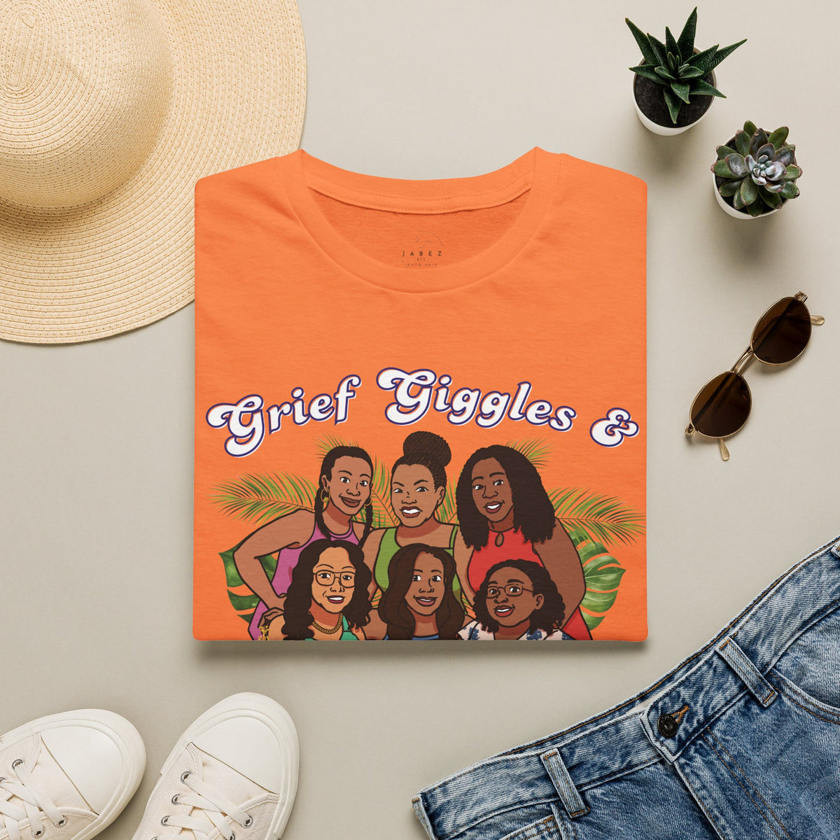 Grief Giggles & Getaways Orange Soft Style Tee
