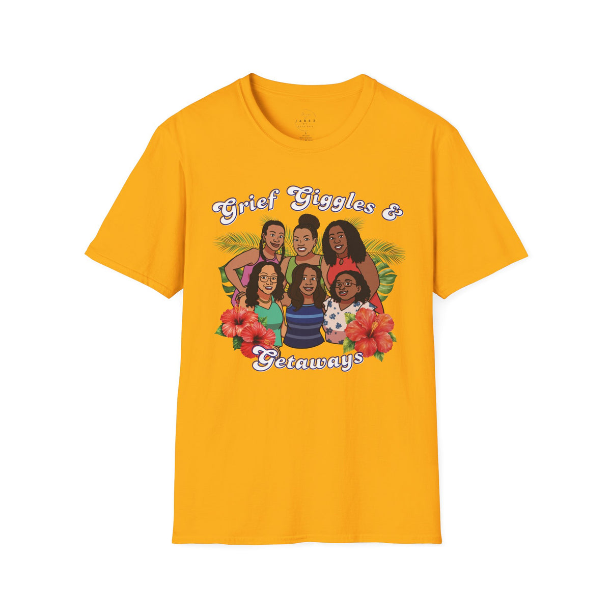 Grief Giggles & Getaways Yellow & White Soft Style Tee