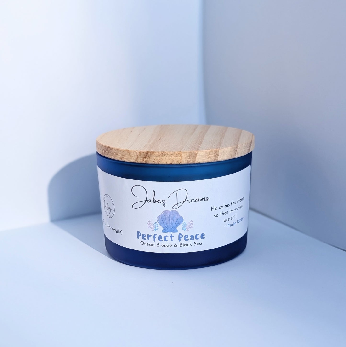 Perfect Peace Candle with Bible Verse