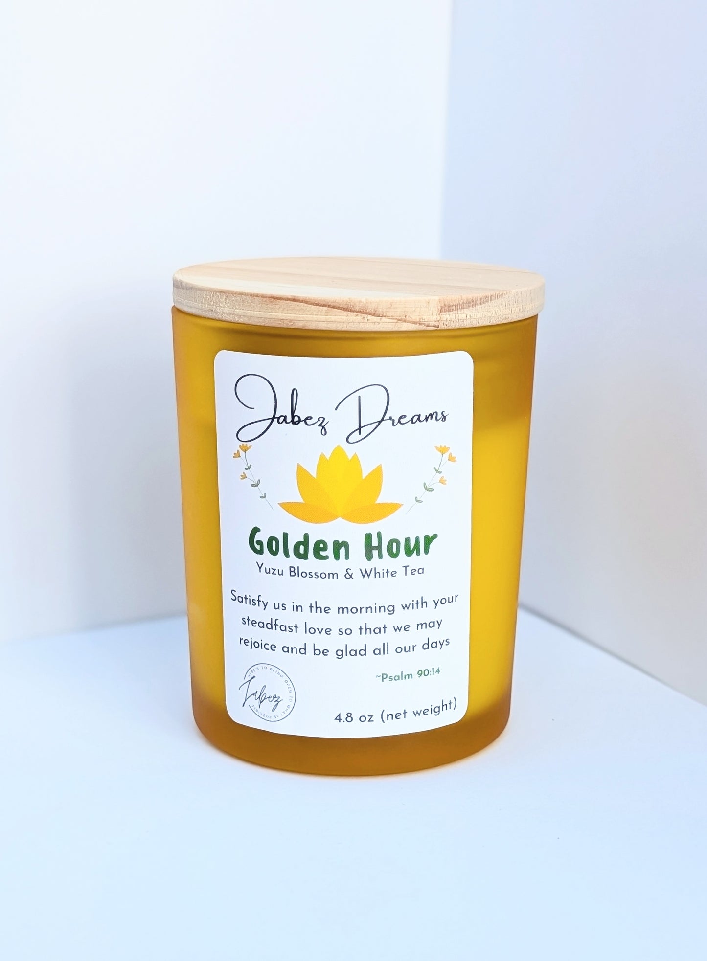 Golden Hour Candle with Bible Verse