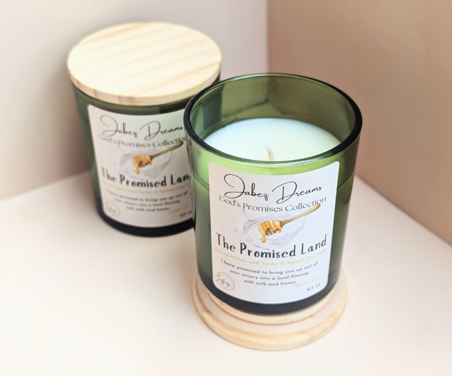 The Promised Land Scented Candle with Bible Verse