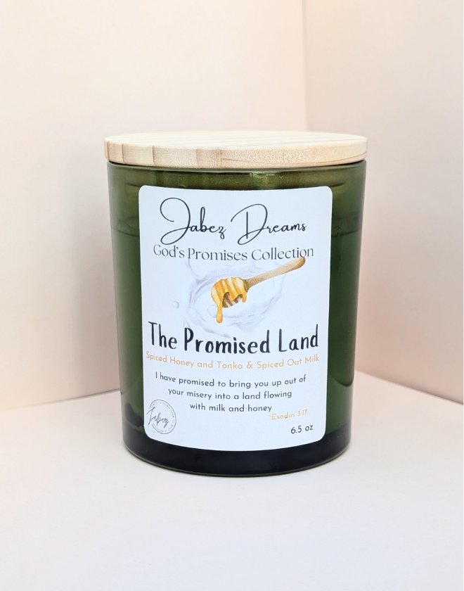 The Promised Land Scented Candle with Bible Verse